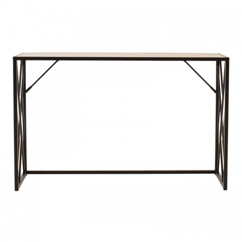 Κονσόλα Ivy Pakoworld Χρώμα Καρυδί-Μαύρο 120X35X75Εκ