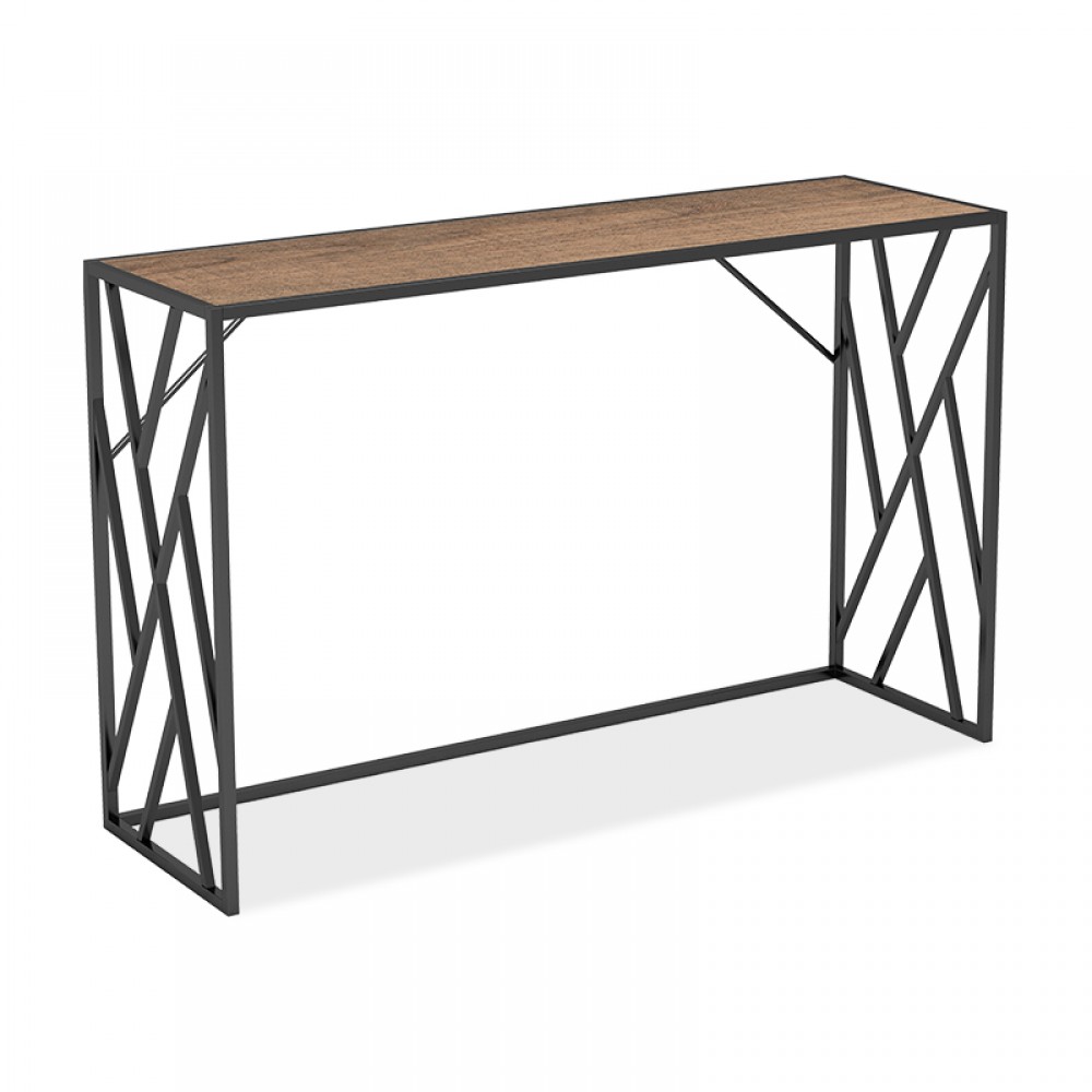 Κονσόλα Ivy Pakoworld Χρώμα Καρυδί-Μαύρο 120X35X75Εκ