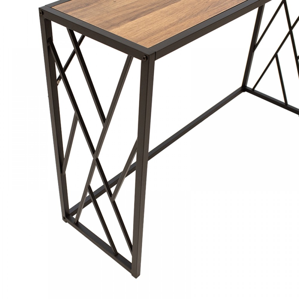 Κονσόλα Ivy Pakoworld Χρώμα Καρυδί-Μαύρο 120X35X75Εκ