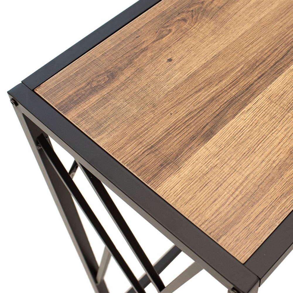 Κονσόλα Ivy Pakoworld Χρώμα Καρυδί-Μαύρο 120X35X75Εκ