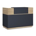 Γραφείο Reception Lotus Pakoworld Σε Χρώμα Φυσικό - Ανθρακί 180X70X110Εκ