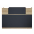Γραφείο Reception Lotus Pakoworld Σε Χρώμα Φυσικό - Ανθρακί 200X70X110Εκ