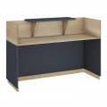 Γραφείο Reception Lotus Pakoworld Σε Χρώμα Φυσικό - Ανθρακί 200X70X110Εκ