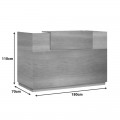 Γραφείο Reception Lotus Pakoworld Σε Χρώμα Φυσικό 180X70X110Εκ