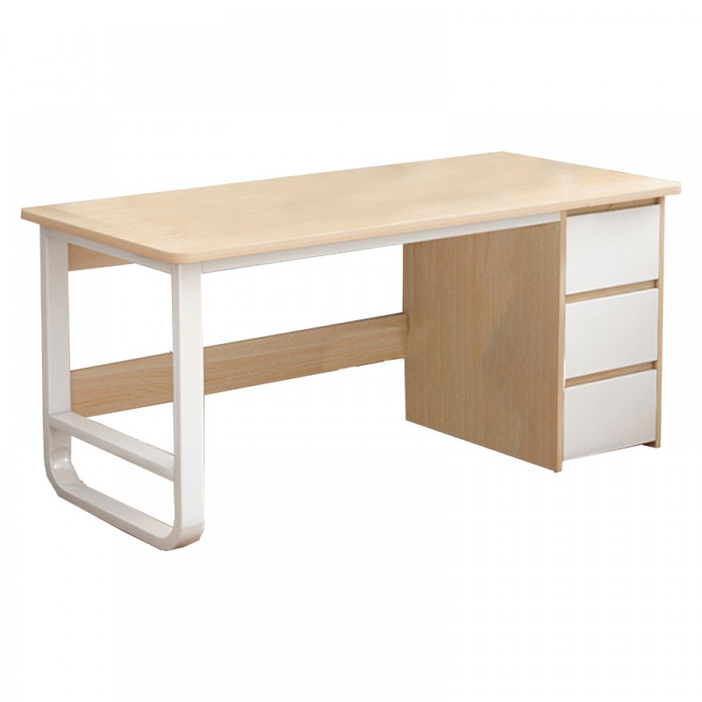 Γραφείο Salto Pakoworld Με Συρταριέρα Mdf Φυσικό-Λευκό 120X48X74Εκ