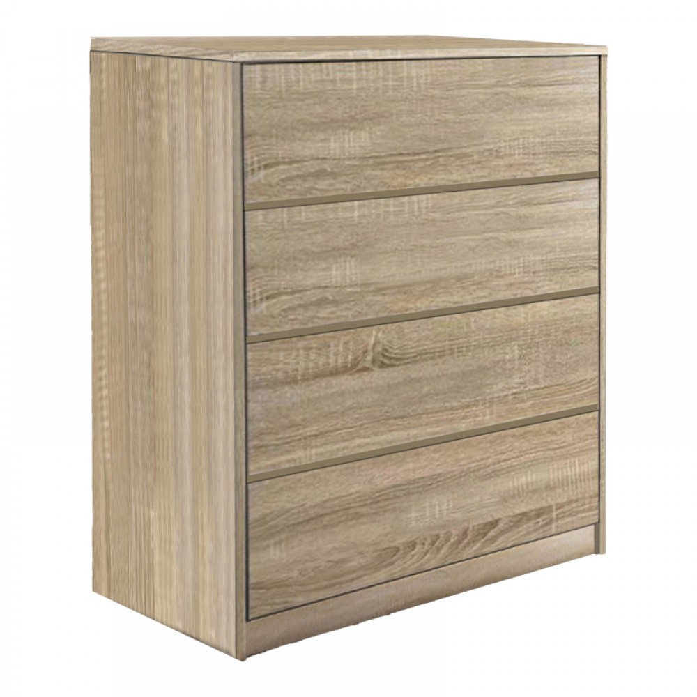 Συρταριέρα Kuanger Pakoworld Mdf Σε Φυσική Απόχρωση 80X40X89Εκ