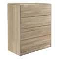 Συρταριέρα Kuanger Pakoworld Mdf Σε Φυσική Απόχρωση 80X40X89Εκ
