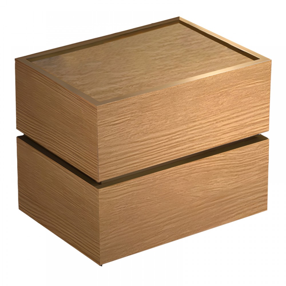Κομοδίνο Sonlen Pakoworld Mdf Σε Oak Απόχρωση 60X40X44.5Εκ