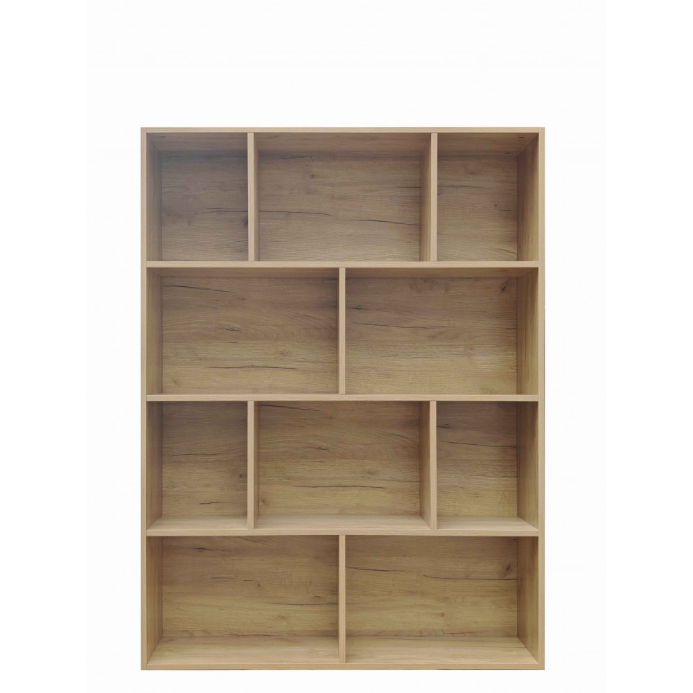 Βιβλιοθήκη Evergin Pakoworld Mdf Σε Oak Απόχρωση 100X30X135Εκ
