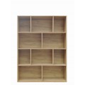 Βιβλιοθήκη Evergin Pakoworld Mdf Σε Oak Απόχρωση 100X30X135Εκ