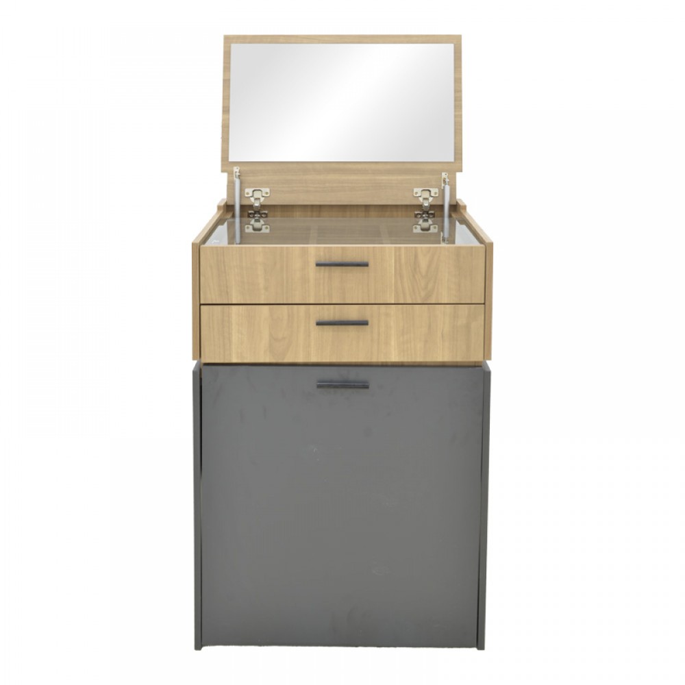 Τουαλέτα Κρεβατοκάμαρας Sonlen Pakoworld Ανθρακί-Sonoma 60X45X130Εκ