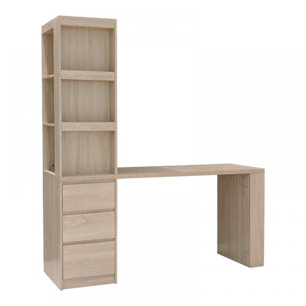 Γραφείο Με Βιβλιοθήκη Cliner Pakoworld Sonoma 140X50X180Εκ