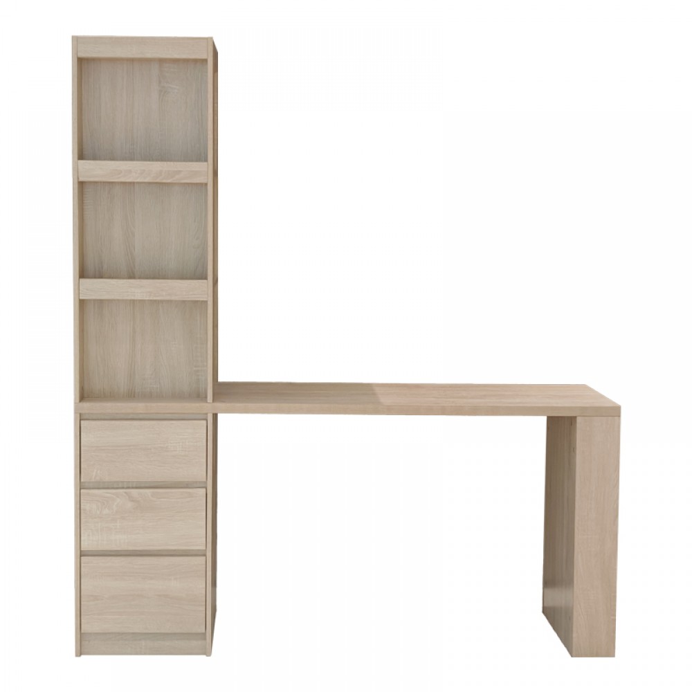 Γραφείο Με Βιβλιοθήκη Cliner Pakoworld Sonoma 140X50X180Εκ