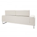 Καναπές Shea Pakoworld 3Θέσιος Pu Ivory-Inox 198X80X87Εκ