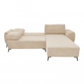 Kαναπές Κρεβάτι Τριθέσιος Αναστρέψιμος Settee Pakoworld Ύφασμα Με Αποθηκευτικό Χώρο Σε Μπεζ Απόχρωση 286X204X93Εκ