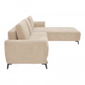 Kαναπές Κρεβάτι Τριθέσιος Αναστρέψιμος Settee Pakoworld Ύφασμα Με Αποθηκευτικό Χώρο Σε Μπεζ Απόχρωση 286X204X93Εκ