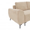 Kαναπές Κρεβάτι Τριθέσιος Αναστρέψιμος Settee Pakoworld Ύφασμα Με Αποθηκευτικό Χώρο Σε Μπεζ Απόχρωση 286X204X93Εκ