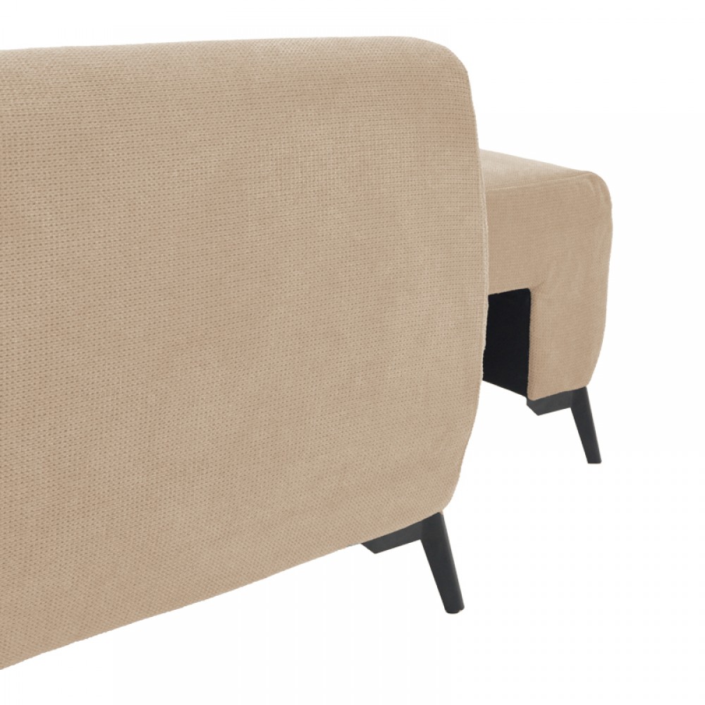 Kαναπές Κρεβάτι Τριθέσιος Αναστρέψιμος Settee Pakoworld Ύφασμα Με Αποθηκευτικό Χώρο Σε Μπεζ Απόχρωση 286X204X93Εκ