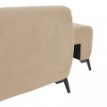 Kαναπές Κρεβάτι Τριθέσιος Αναστρέψιμος Settee Pakoworld Ύφασμα Με Αποθηκευτικό Χώρο Σε Μπεζ Απόχρωση 286X204X93Εκ