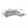 Kαναπές Κρεβάτι Τριθέσιος Αναστρέψιμος Settee Pakoworld Ύφασμα Με Αποθηκευτικό Χώρο Σε Μπεζ Απόχρωση 286X204X93Εκ