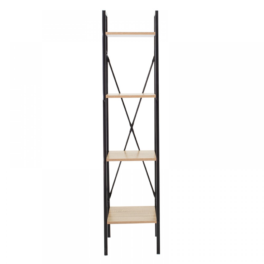 Βιβλιοθήκη Ramon Pakoworld Φυσικό-Μαύρο 34X32,5X148Εκ