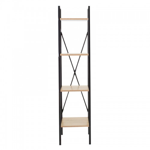 Βιβλιοθήκη Ramon Pakoworld Φυσικό-Μαύρο 34X32,5X148Εκ