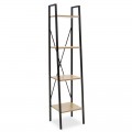 Βιβλιοθήκη Ramon Pakoworld Φυσικό-Μαύρο 34X32,5X148Εκ