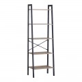 Βιβλιοθήκη Jebia Pakoworld Oak Με Μαύρο Μέταλλο 56X37X172.2Εκ