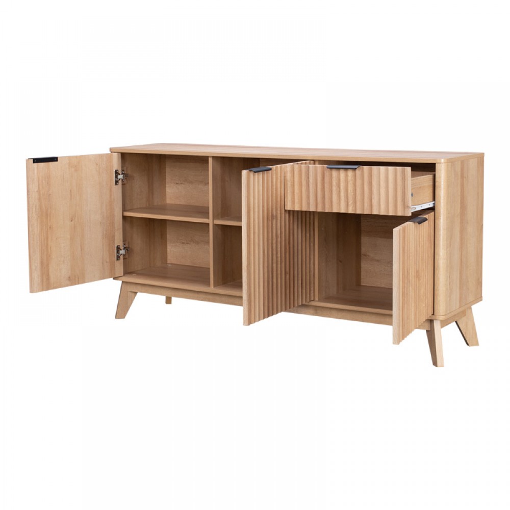 Μπουφές Hamea Pakoworld Mdf Σε Φυσική Απόχρωση 150X39,5X73Εκ