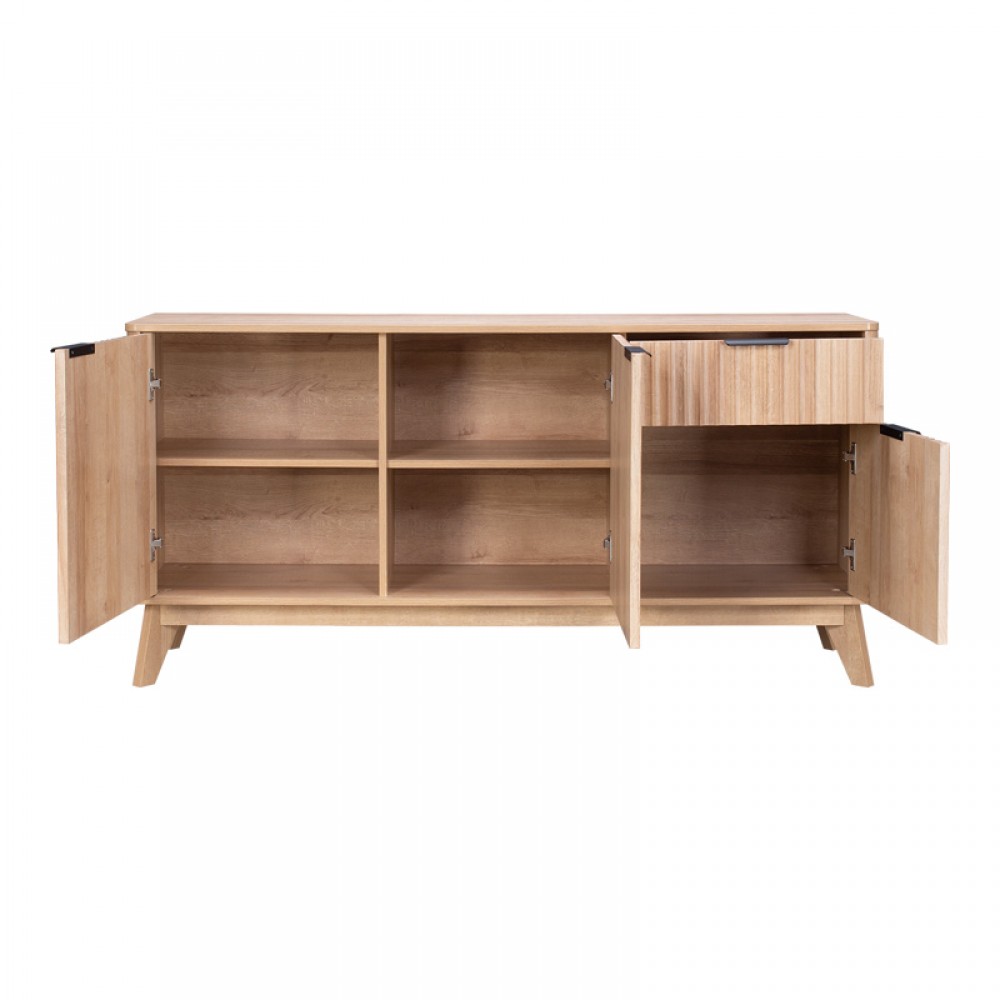 Μπουφές Hamea Pakoworld Mdf Σε Φυσική Απόχρωση 150X39,5X73Εκ