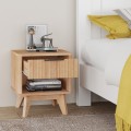 Κομοδίνο Hamea Pakoworld Mdf Σε Φυσική Απόχρωση 45X39.5X50.2Εκ