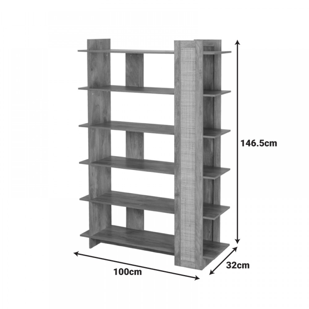 Βιβλιοθήκη Oslo Pakoworld Sonoma 100X32X146.5Εκ