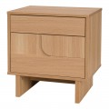 Κομοδίνο Jenfia Pakoworld Mdf Σε Φυσική Απόχρωση 48X39X50,5Εκ