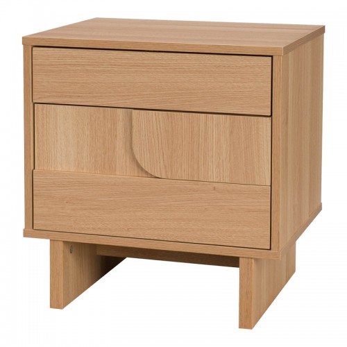 Κομοδίνο Jenfia Pakoworld Mdf Σε Φυσική Απόχρωση 48X39X50,5Εκ