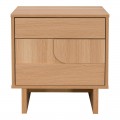 Κομοδίνο Jenfia Pakoworld Mdf Σε Φυσική Απόχρωση 48X39X50,5Εκ