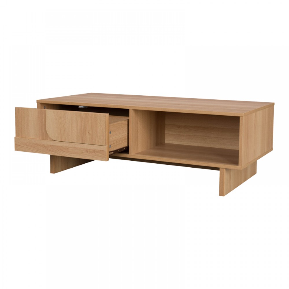 Τραπέζι Σαλονιού Jenfia Pakoworld Mdf Σε Φυσική Απόχρωση 110X55X38,5Εκ