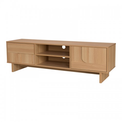 Έπιπλο Τηλεόρασης Jenfia Pakoworld Mdf Σε Φυσική Απόχρωση 150X39X45,5Εκ