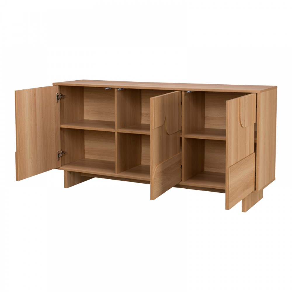 Μπουφές Jenfia Pakoworld Mdf Σε Φυσική Απόχρωση 150X39X75,5Εκ