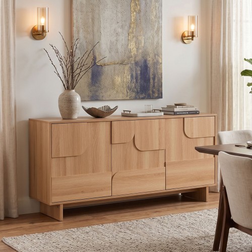 Μπουφές Jenfia Pakoworld Mdf Σε Φυσική Απόχρωση 150X39X75,5Εκ