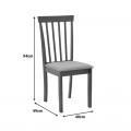 Καρέκλα Houston Pakoworld Rubberwood Σε Καρυδί Απόχρωση 40X49X94Εκ