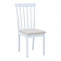 Καρέκλα Houston Pakoworld Rubberwood Σε Λευκή Απόχρωση 40X49X94Εκ