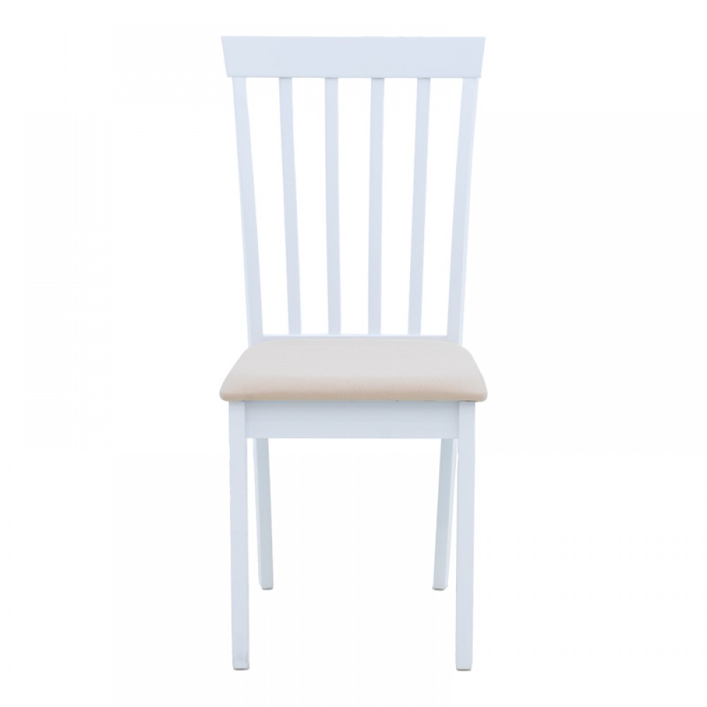 Καρέκλα Houston Pakoworld Rubberwood Σε Λευκή Απόχρωση 40X49X94Εκ