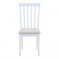 Καρέκλα Houston Pakoworld Rubberwood Σε Λευκή Απόχρωση 40X49X94Εκ