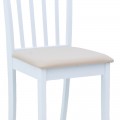 Καρέκλα Houston Pakoworld Rubberwood Σε Λευκή Απόχρωση 40X49X94Εκ