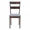 Καρέκλα Dallan Pakoworld Rubberwood Σε Καρυδί Απόχρωση 40X47.5X89Εκ