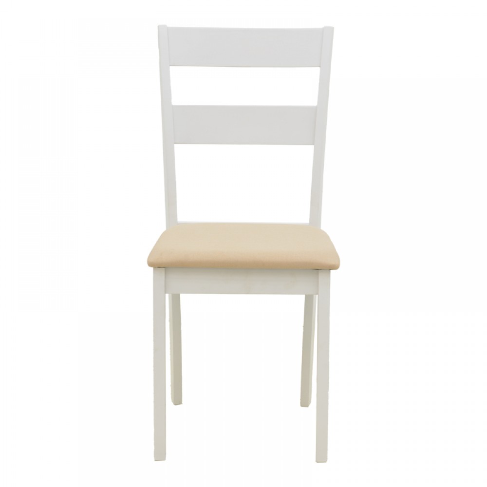 Καρέκλα Dallan Pakoworld Rubberwood Λευκό 40X47.5X89Εκ