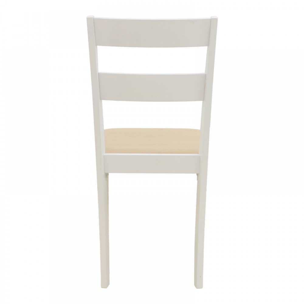 Καρέκλα Dallan Pakoworld Rubberwood Λευκό 40X47.5X89Εκ