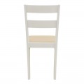 Καρέκλα Dallan Pakoworld Rubberwood Λευκό 40X47.5X89Εκ