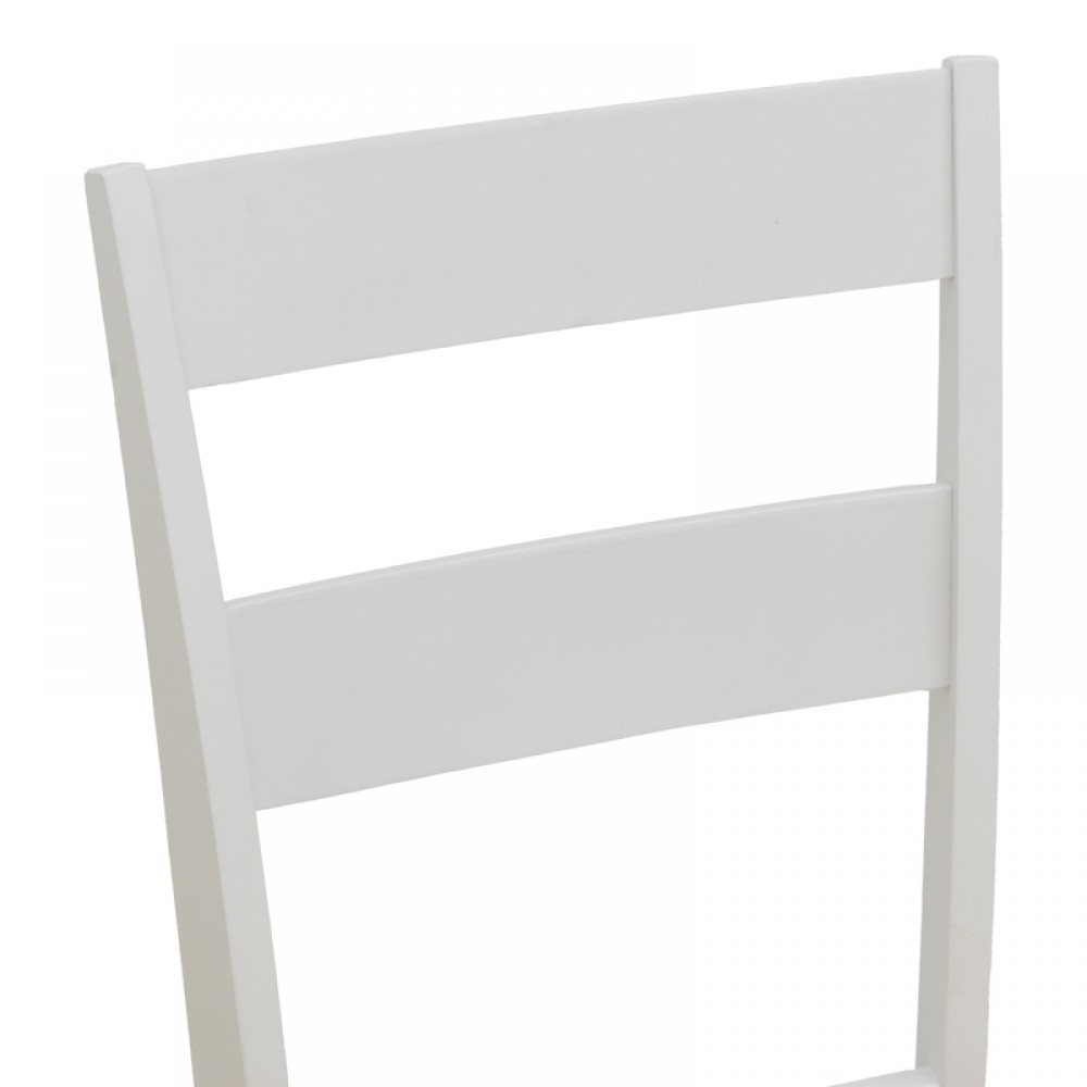 Καρέκλα Dallan Pakoworld Rubberwood Λευκό 40X47.5X89Εκ