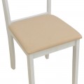 Καρέκλα Dallan Pakoworld Rubberwood Λευκό 40X47.5X89Εκ